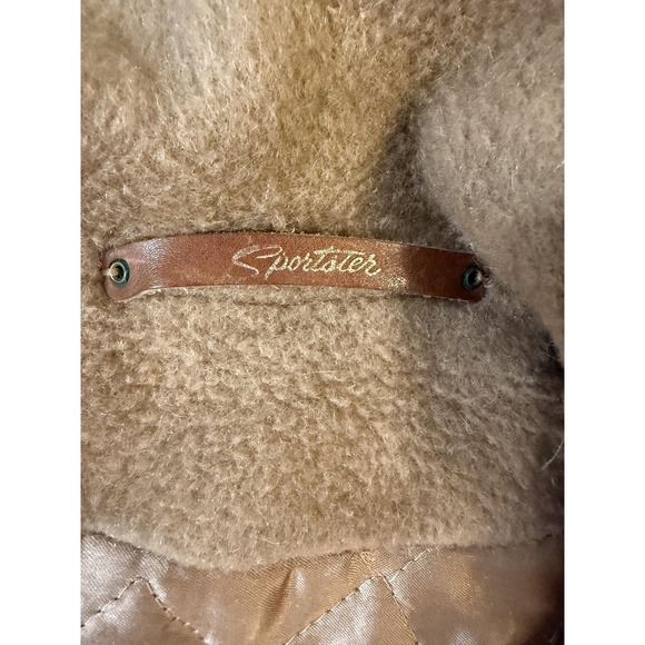 Vintage 60's Sportster Coat Mens LG Tan 100% Wool Blend Car Pea Overcoat Fenway - Picture 6 of 10